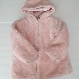 IZ Byer California Girl's Fake Fur Zip Coat Sz 5